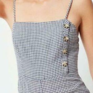 gingham jumpsuit